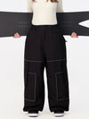 Pantalon de neige ample Nightline Park Rider pour femme, avec bandes réfléchissantes et poches cargo.