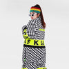 Veste de ski à carreaux style streetwear pour femme Snowverb