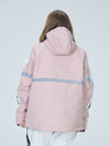 Veste de ski Arctic Queen Winter Guide Stripe pour femme avec smocks réfléchissants