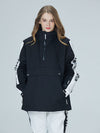 Veste de ski Arctic Queen Winter Guide Stripe pour femme avec smocks réfléchissants