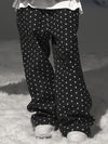 Pantalon de ski freestyle à pois et étoiles pour femme