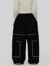 Pantalon de neige ample Nightline Park Rider pour femme, avec bandes réfléchissantes et poches cargo.