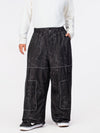 Pantalon de neige ample Nightline Park Rider pour homme, avec bandes réfléchissantes et poches cargo.