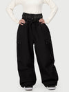 Pantalon de ski cargo utilitaire Techline pour femme, inspiré des vêtements de travail – Coupe ample et décontractée