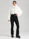 Combinaison de ski Gsou Snow Glacier Vogue pour femme, avec haut en fausse fourrure duveteuse