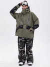 Ensemble de ski Chillform pour femme, camouflage réfléchissant – Veste Glow Trail et pantalon de ski ample