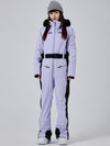 Combinaison de ski intégrale en fausse fourrure Alpine Elegance pour femme
