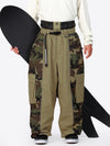 Pantalon de neige extra ample Wild Motion pour homme, à blocs de couleurs réfléchissants.