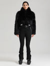 Combinaison de ski Glacier Vogue pour femme et veste Delish en fausse fourrure duveteuse