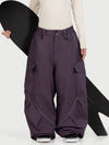 Pantalon de ski cargo utilitaire réfléchissant Camden Punk pour femme – Coupe ample et décontractée