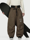 Pantalon de ski cargo utilitaire Camden Punk Rivet Street pour homme – Coupe ample et décontractée