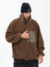 Veste polaire chaude zippée intégrale en fausse fourrure sherpa pour homme, idéale pour la montagne