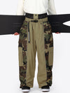 Pantalon de neige extra ample Wild Motion pour homme, à blocs de couleurs réfléchissants.