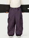 Pantalon de ski cargo utilitaire réfléchissant Camden Punk pour homme – Coupe ample et décontractée