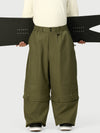 Pantalon de neige cargo utilitaire UrbanCraft pour homme, à double genouillère et empiècements renforcés par rivets