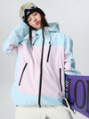 Veste de ski ample Searipe rétro à blocs de couleur pour femme