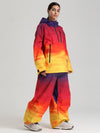 Combinaisons de ski amples Gsou Snow pour femmes, style montagne durable.