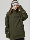 Sweat à capuche ArcticTech Mountain Snow vert cendré pour femme