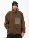 Veste polaire chaude zippée intégrale en fausse fourrure sherpa pour homme, idéale pour la montagne