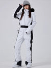Combinaison de ski intégrale en fausse fourrure Alpine Elegance pour femme
