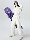 Combinaison de ski Searipe taille haute pour femme, coupe décontractée, pantalon et salopette.