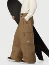 Pantalon de ski cargo utilitaire Wild Soul Crew pour homme – Coupe ample à coutures renforcées