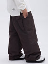 Pantalon de ski camouflage ample à genoux doubles pour femme