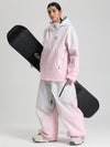 Combinaisons de ski amples Gsou Snow pour femmes, style montagne durable.