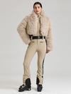 Combinaison de ski Glacier Vogue pour femme et veste Delish en fausse fourrure duveteuse