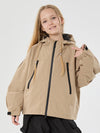 Veste de ski imperméable thermique à capuche oreilles de lapin pour filles