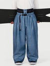 Pantalon de neige ample OG pour homme, style urbain, inspiré des vêtements de travail, avec rivets apparents et coupe large.