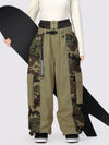 Pantalon de neige extra ample Wild Motion pour femme, à blocs de couleurs réfléchissants.
