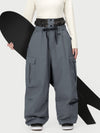 Pantalon de ski cargo utilitaire Techline pour femme, inspiré des vêtements de travail – Coupe ample et décontractée