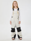 Salopette de ski imperméable et isolante avec genouillères réfléchissantes et protections réfléchissantes pour filles
