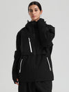 Veste de ski cargo fonctionnelle et résistante Gsou Snow pour femme, idéale pour la montagne et l'hiver.