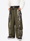 Pantalon de neige extra ample Wild Motion pour homme, à blocs de couleurs réfléchissants.