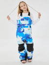 Salopette de ski imperméable et isolante avec genouillères réfléchissantes et protections réfléchissantes pour filles