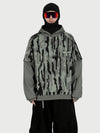 Sweat à capuche de ski freestyle Park Rider pour homme – Modèle 2 en 1 à plusieurs couches avec manches contrastées
