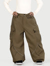 Pantalon de ski cargo utilitaire réfléchissant Camden Punk pour femme – Coupe ample et décontractée