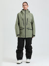 Combinaison de ski cargo multifonctionnelle Gsou Snow pour femme, résistante et performante.
