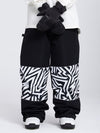 Pantalon de neige cargo réfléchissant à motif swaggy pour femme, toutes saisons