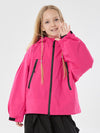 Veste de ski imperméable thermique à capuche oreilles de lapin pour filles