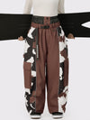Pantalon de neige extra ample Wild Motion pour femme, à blocs de couleurs réfléchissants.