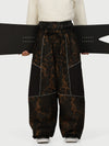 Pantalon de ski Wild Motion pour homme, multipoches, à blocs de couleurs réfléchissants et très ample.