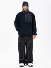 Ensemble pull en polaire sherpa pour homme et pantalon de ski ample style freerider urbain