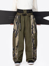 Pantalon de neige extra ample Wild Motion pour homme, à blocs de couleurs réfléchissants.