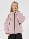 Veste de ski imperméable thermique à capuche oreilles de lapin pour filles