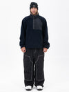 Ensemble pull en polaire sherpa pour homme et pantalon de ski ample style freerider urbain