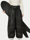 Pantalon de neige super ample Wild Motion pour femme, multipoches, à blocs de couleurs réfléchissants.