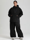 Combinaisons de ski amples Gsou Snow pour femmes, style montagne durable.
